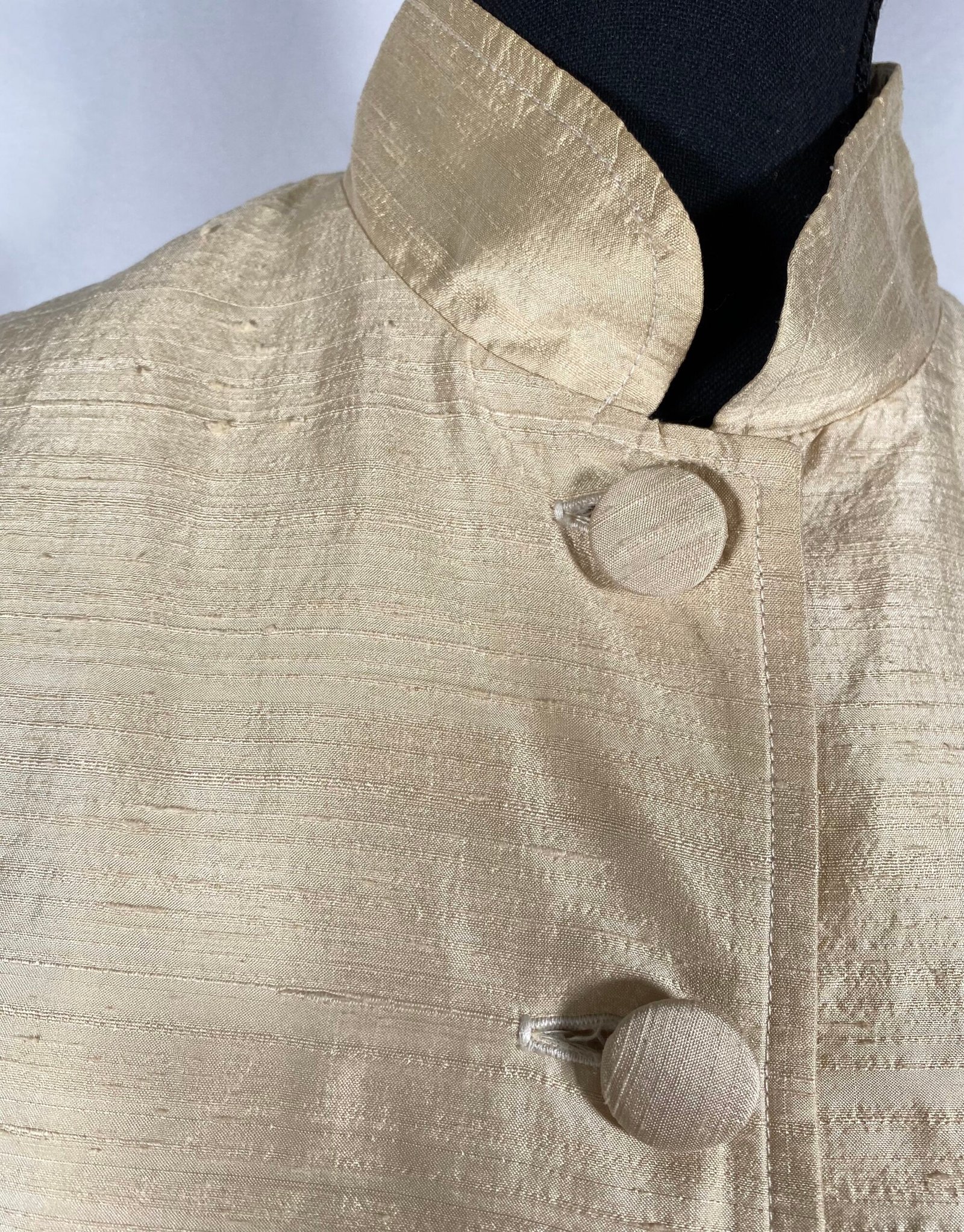Raw Silk Custom Made Lined Jacket – Size M