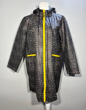 YAYA Women Leopard Print Raincoat- Size 40
