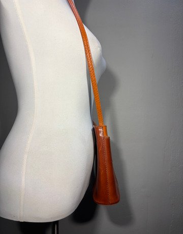 Vera Pelle Brown Leather Bag- Small Size