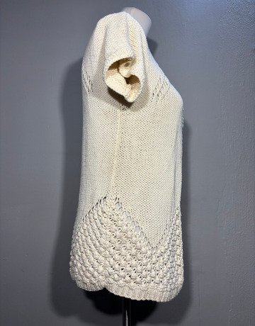 Massimo Dutti Cream Cotton Top- Size Medium