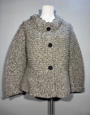 Rena Lange Beige Cashmere Wool Blend Jacket- Size Extra-Large