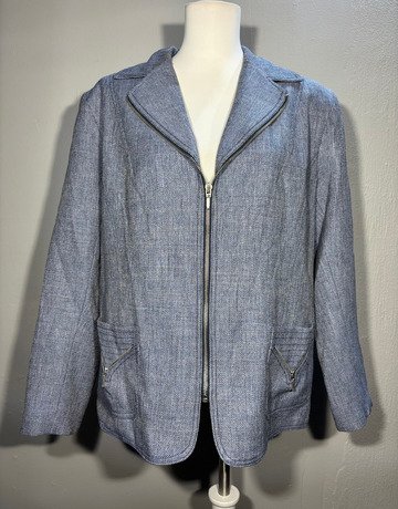 The Platinum Label Blue Jacket- Vintage Size UK 40 / 16 ( Will Fit Size UK 14/Size 38)