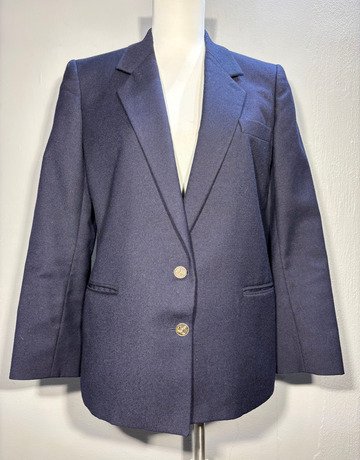 Carducci Navy Blue Wool Blazer- Size 12 Vintage (Will fit Size 10/UK 34)