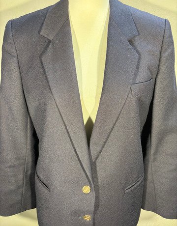 Carducci Navy Blue Wool Blazer- Size 12 Vintage (Will fit Size 10/UK 34)