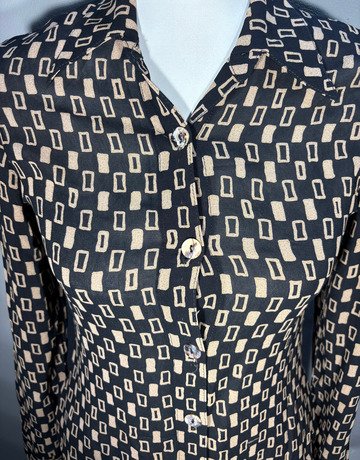 Wallis Black And Beige Petite Shirt- Size Small