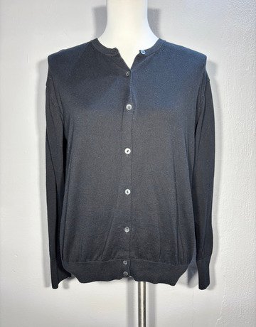 Uniqlo Black Cotton Cardigan- Size Extra-Large