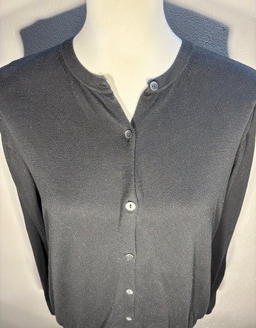 Uniqlo Black Cotton Cardigan- Size Extra-Large