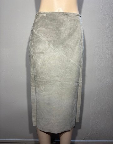 Banana Republic Grey Leather Skirt- Size 8