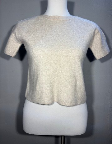 White Label Cream Wool And Cashmere Blend Top- Size Extra-Small