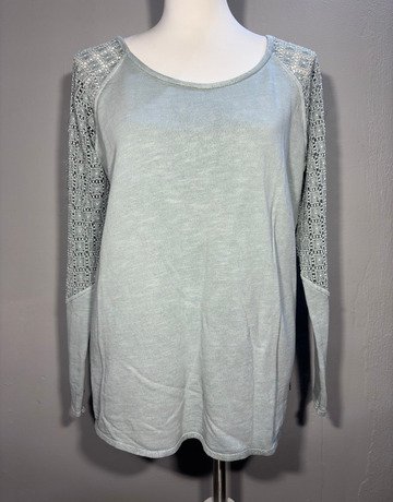 Anna Scott Green Pure Cotton Top- Size Medium