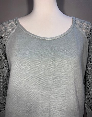 Anna Scott Green Pure Cotton Top- Size Medium