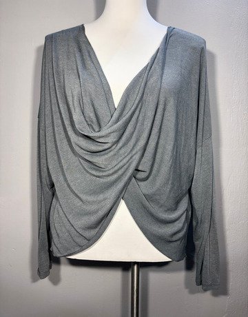 Nicci Grey Viscose Blend Top- One size