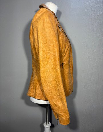 Honey Brown Genuine Leather Jacket- Size 10