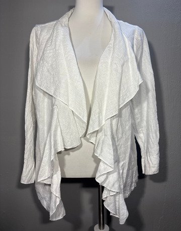 Nicci White Pure Linen Top- Size Medium