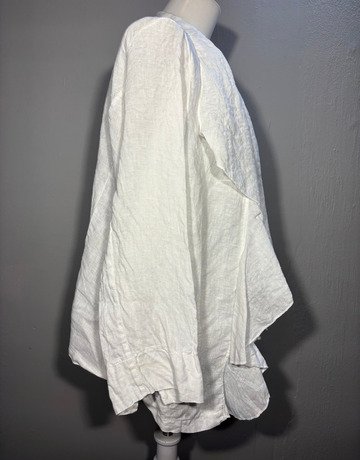 Nicci White Pure Linen Top- Size Medium