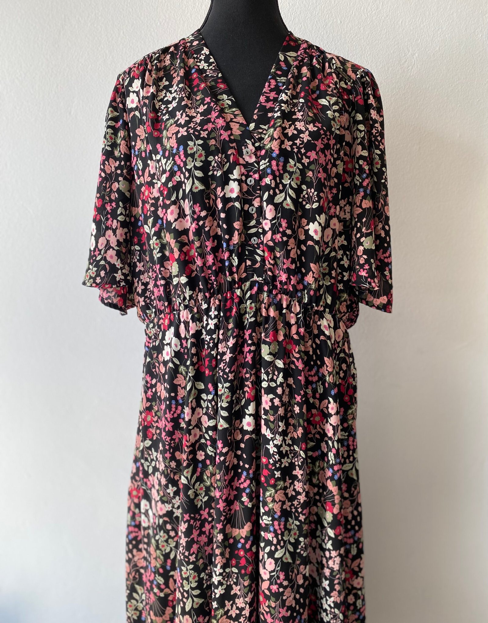 GLARE Modern Vintage Chiffon Dress - Size: 16