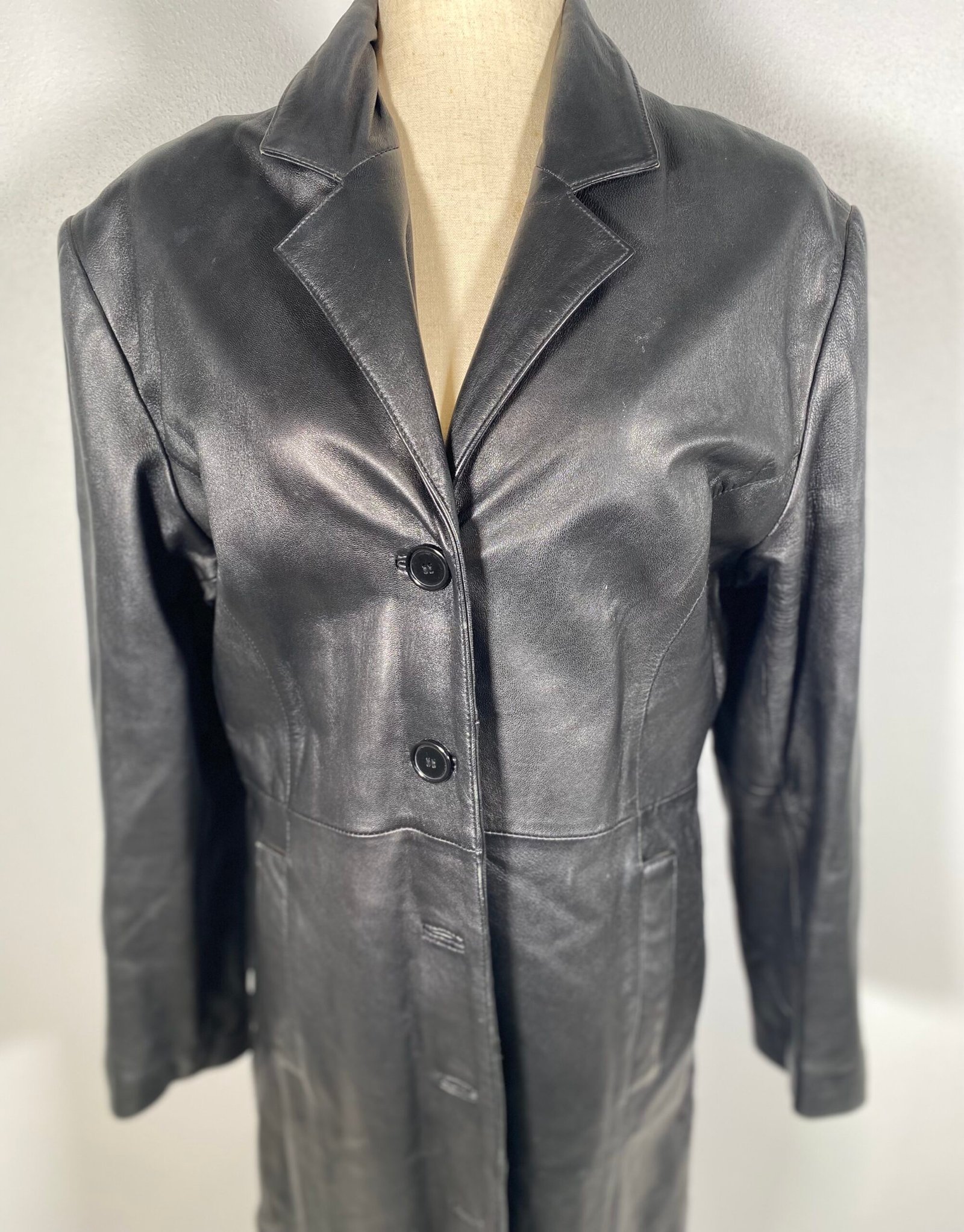 Raya Classic, Long Leather Coat – Size: 12