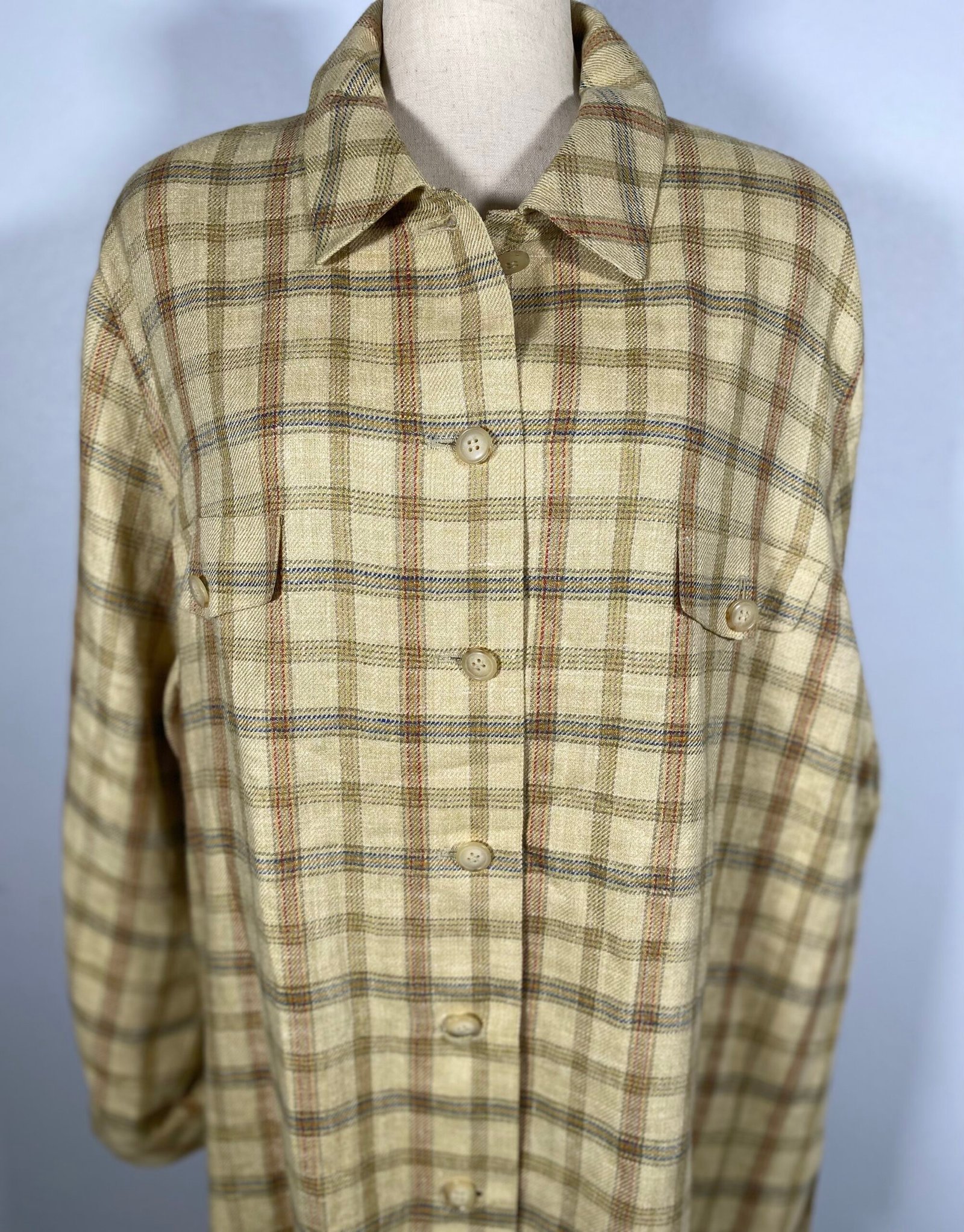 Horsten Basler Silk & Linen Blend Lightweight Soft Coat (lined)- Size: 16