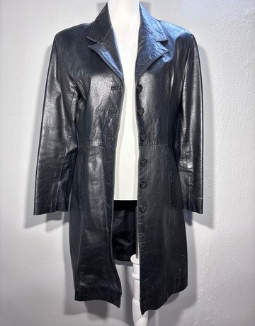 Jerusalem International Black Leather Jacket- Size Extra-Large