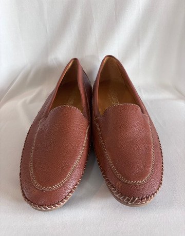 Tsonga Brown Leather Loafer Flats- Size 40