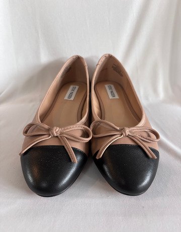 Steve Madden Nude And Black Ballet Flats- Size UK6