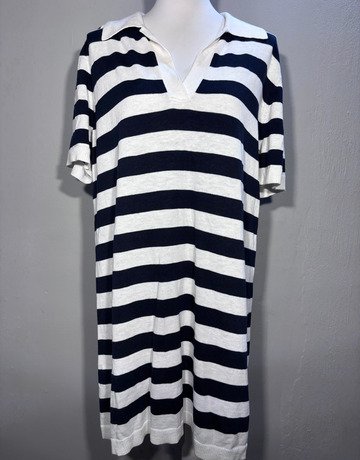 Country Road Black And White Cotton Blend Dress- Size Medium