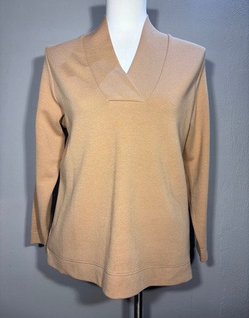 Trenery Beige Cotton Blend Top- Size Medium