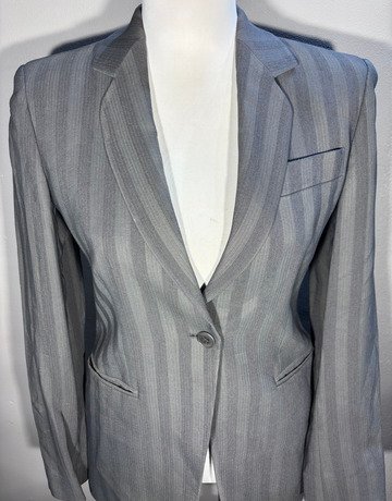 Emporio Armani Grey Viscose Blend Jacket- Size Medium