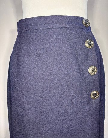 Giorgio Navy Blue Wool Skirt- Size 12