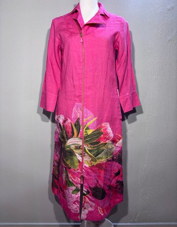 Hugo Flear Pink Protea Linen Jacket- Size 30/32