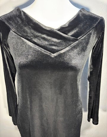 Habits Black Velvet Top- Size UK12