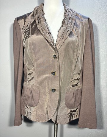 Gerry Weber Brown Cotton Blend Jacket- Size UK12