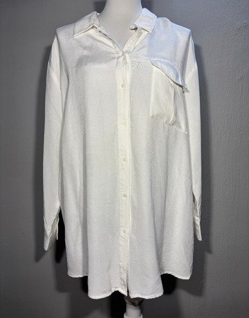 YAYA Women White Viscose Blend Shirt- Size 44