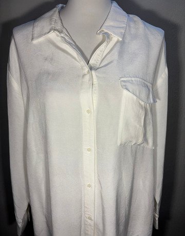 YAYA Women White Viscose Blend Shirt- Size 44