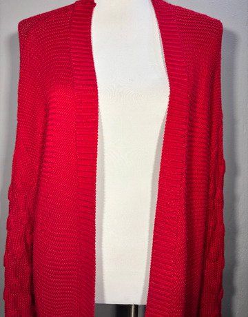 Desray Red Cotton Blend Jacket- Size 38