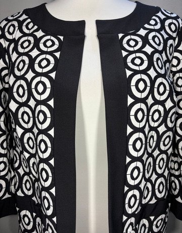 Joseph Ribkoff Black And White Patterned Jacket- Size UK12 Joseph Ribkoff Black And White Patterned Jacket- Size UK12
