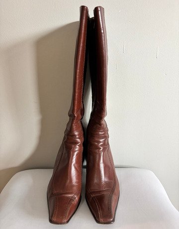 The Seller Brown Leather Knee-High Boots- Size 38