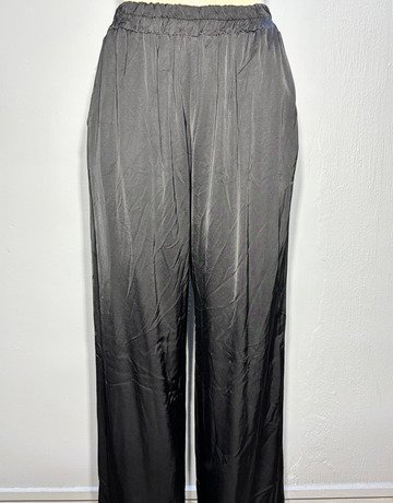 Black Pure Viscose Pants (No Brand Name)- Size