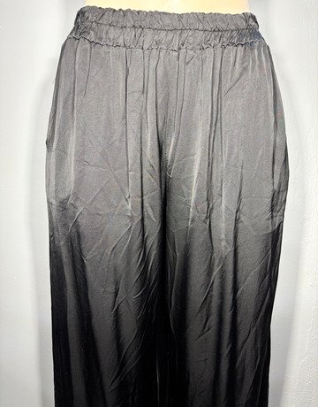 Black Pure Viscose Pants (No Brand Name)- Size