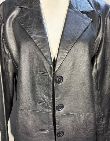 LTD Black Leather Jacket- Size 40