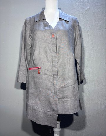 Hugo Flear Grey Pure Linen Jacket- Size 34/36