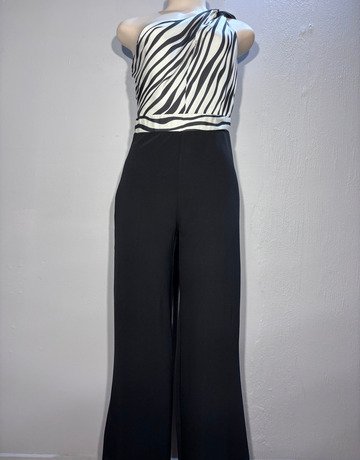 STEPS Black And White Jumpsuit- Size Small