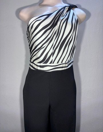 STEPS Black And White Jumpsuit- Size Small
