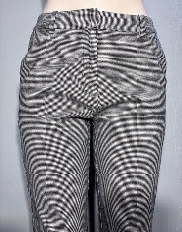 Trenery Black And White Cotton Pants- Size 8