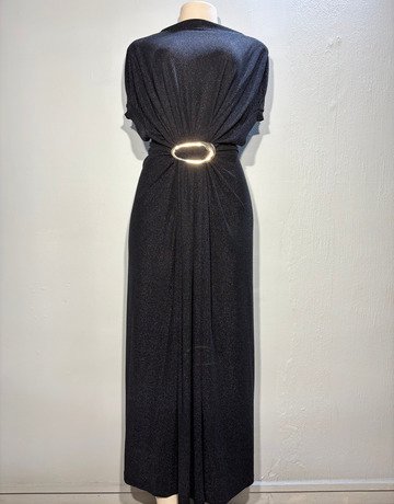 Amber Black Shimmer Evening Dress-Size Medium