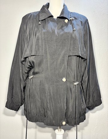 River Thai Silk Black Jacket- Size UK 38