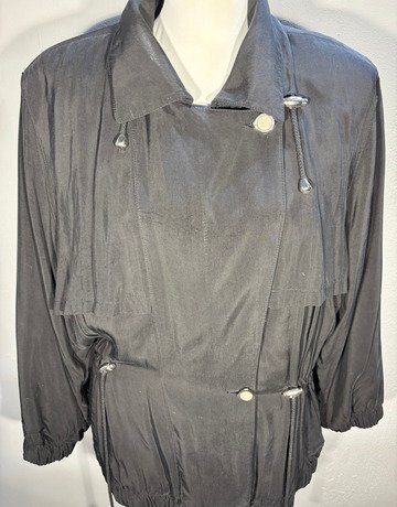 River Thai Silk Black Jacket- Size UK 38
