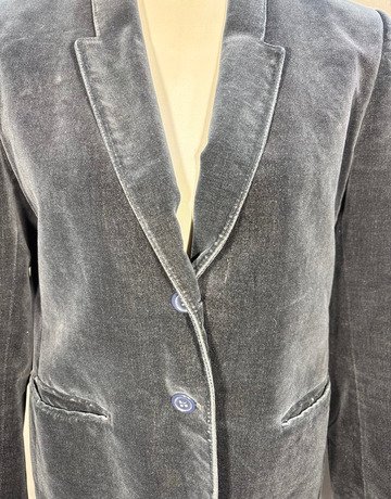 Navy Blue Velvet Jacket- Size Medium