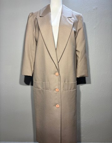 Ramelle Stone 75% Wool Coat- Size UK 36