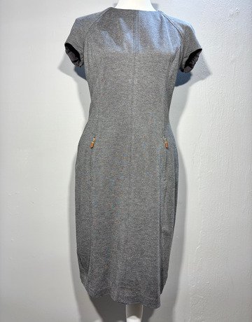 Ralph Lauren Grey Viscose Dress- Size UK8